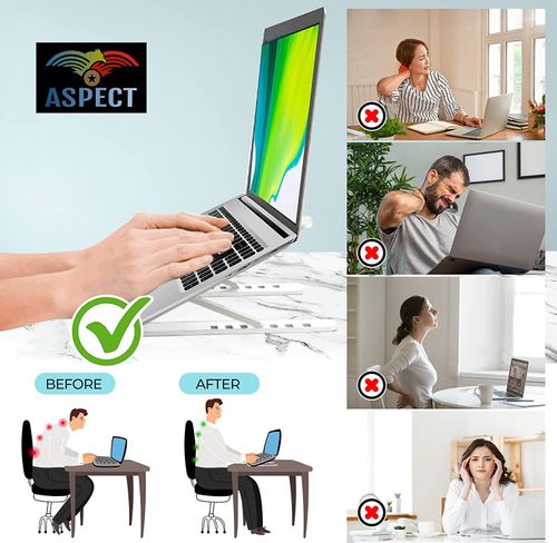 MaxLift 8-hoek verstelbare laptopstandaard: ergonomisch en draagbaar, max. 15,6 inch