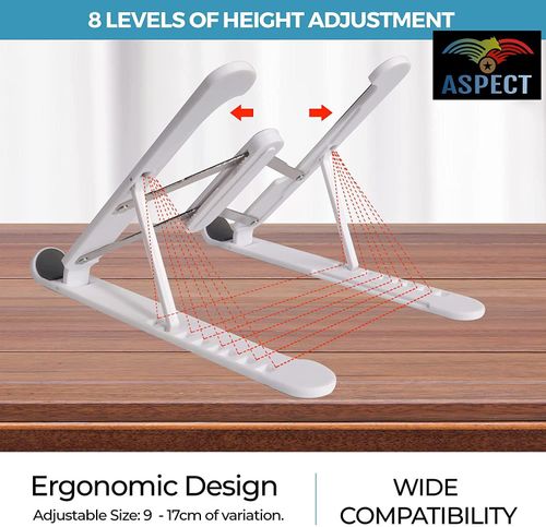 MaxLift 8-hoek verstelbare laptopstandaard: ergonomisch en draagbaar, max. 15,6 inch