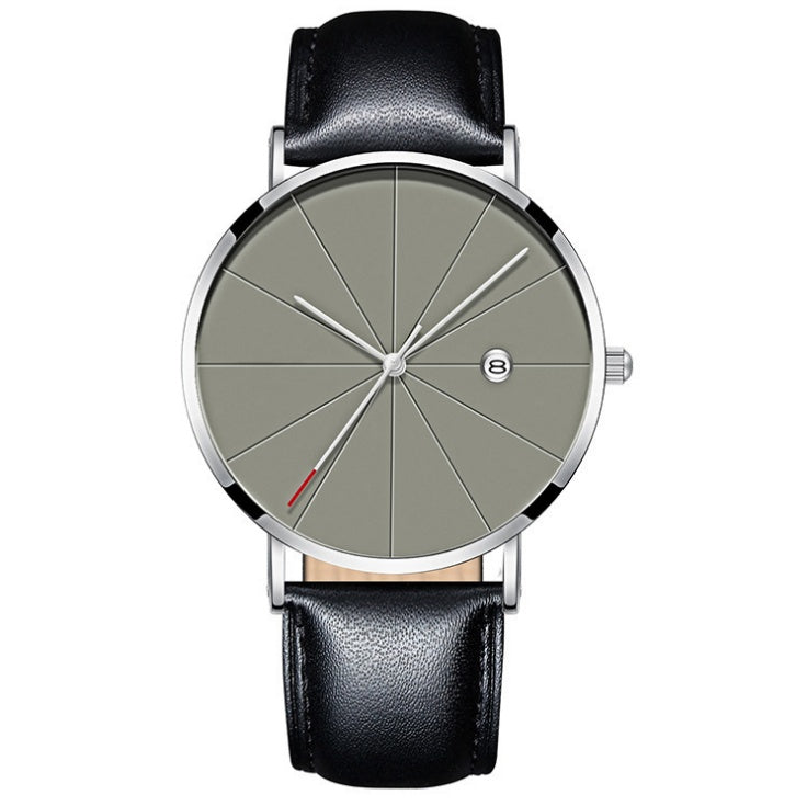 Eenvoudig kalenderhorloge, heren creatief waterdicht quartzhorloge