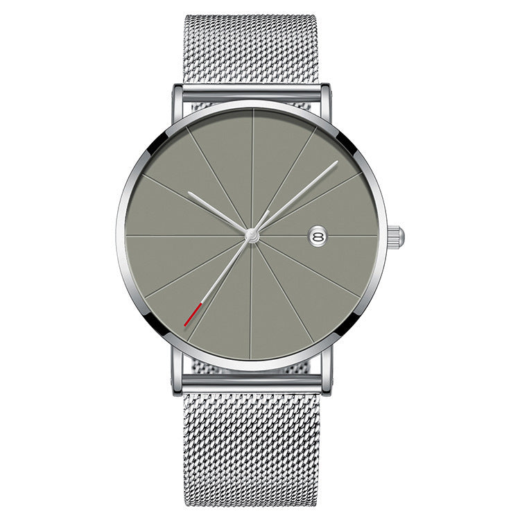 Eenvoudig kalenderhorloge, heren creatief waterdicht quartzhorloge