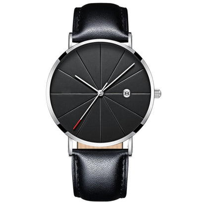 Eenvoudig kalenderhorloge, heren creatief waterdicht quartzhorloge