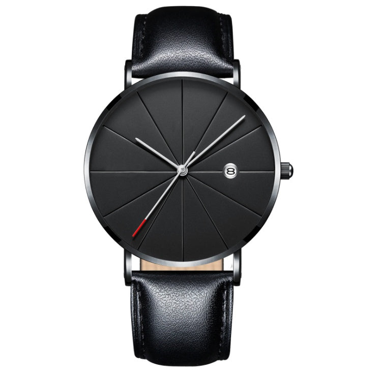 Eenvoudig kalenderhorloge, heren creatief waterdicht quartzhorloge